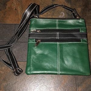 Leather cross body bag